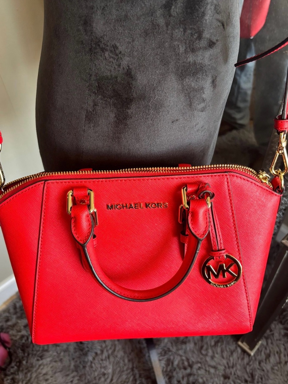 ⭐️Michael Kors Red Saffiano Leather Satchel - Picture 9 of 9